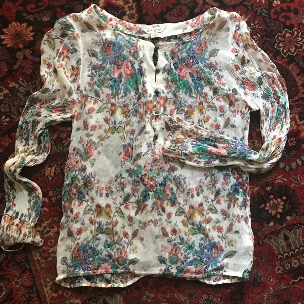 Lucky Brand Boho Gauze Blouse